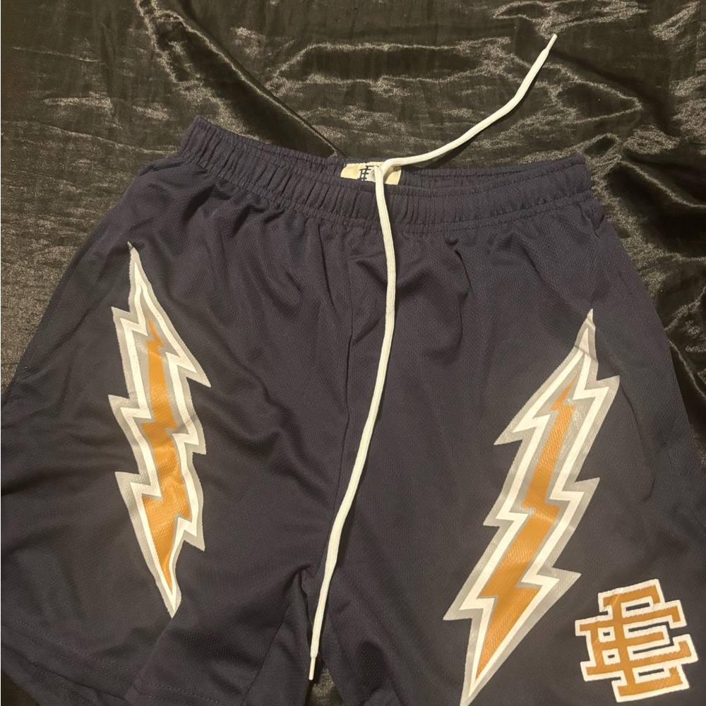 Brand New Navy Bolt Eric Emmanuel Shorts